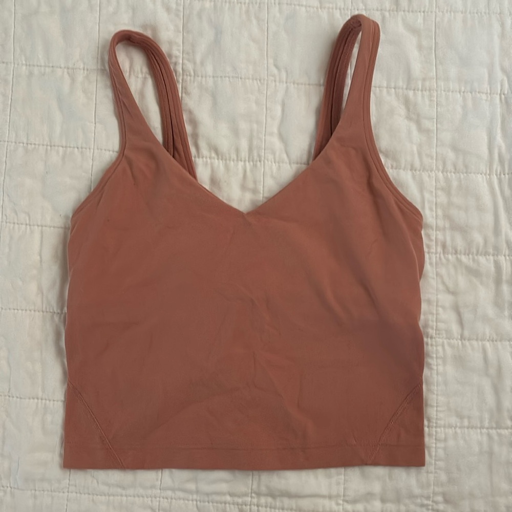 Lululemon align tank, size 0 tan/orange color